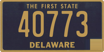 DE license plate 40773