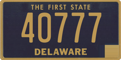 DE license plate 40777