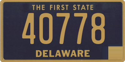 DE license plate 40778