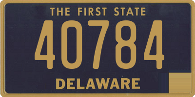 DE license plate 40784