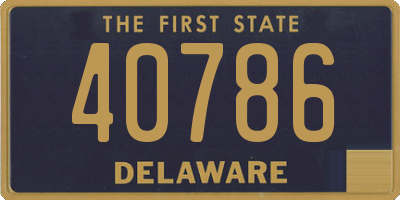 DE license plate 40786