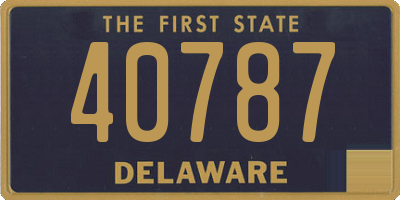 DE license plate 40787