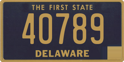 DE license plate 40789