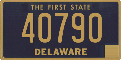 DE license plate 40790