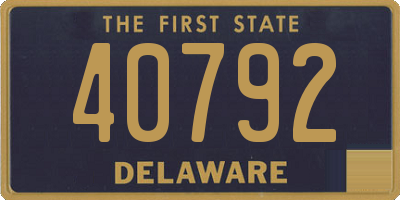 DE license plate 40792