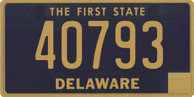 DE license plate 40793