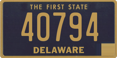 DE license plate 40794