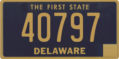 DE license plate 40797