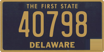 DE license plate 40798