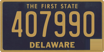 DE license plate 407990