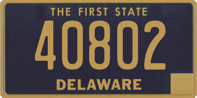 DE license plate 40802