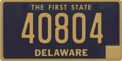DE license plate 40804