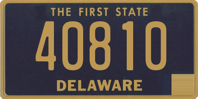 DE license plate 40810