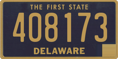 DE license plate 408173