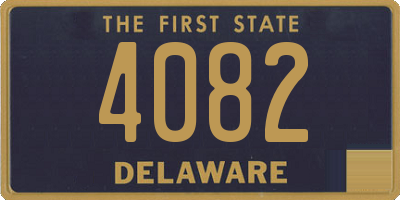 DE license plate 4082