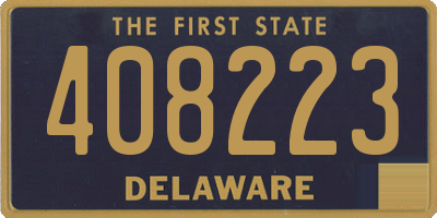 DE license plate 408223