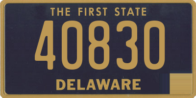 DE license plate 40830