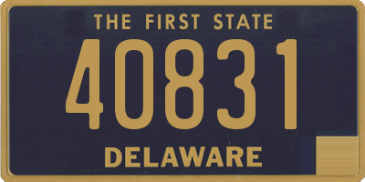 DE license plate 40831