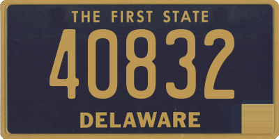 DE license plate 40832