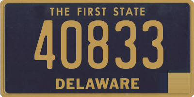DE license plate 40833