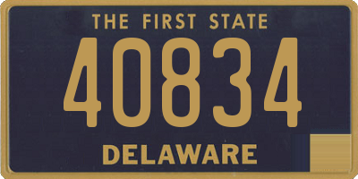 DE license plate 40834