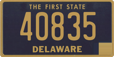 DE license plate 40835