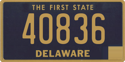 DE license plate 40836