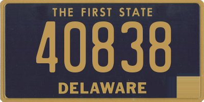 DE license plate 40838