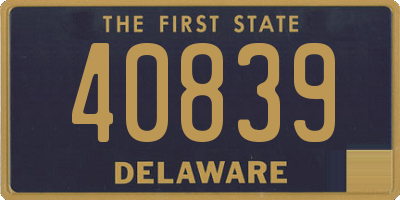 DE license plate 40839