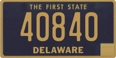 DE license plate 40840