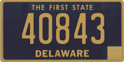 DE license plate 40843