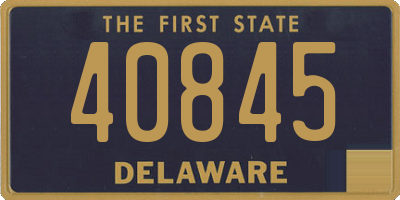 DE license plate 40845