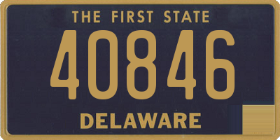 DE license plate 40846