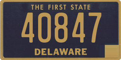 DE license plate 40847