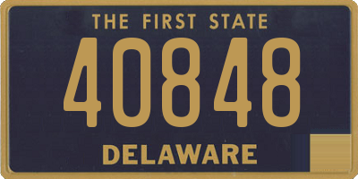 DE license plate 40848