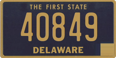 DE license plate 40849