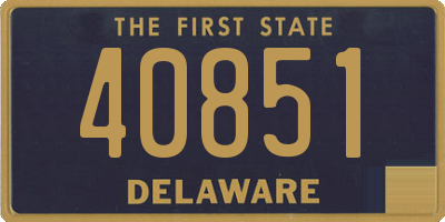 DE license plate 40851