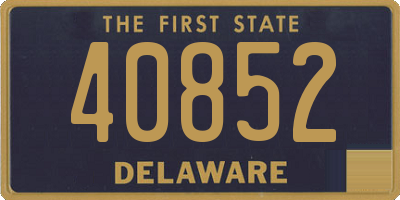 DE license plate 40852