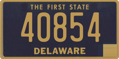 DE license plate 40854