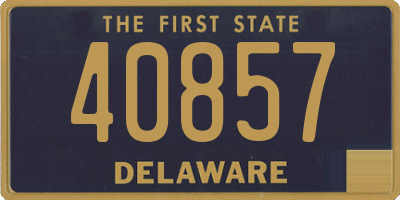 DE license plate 40857