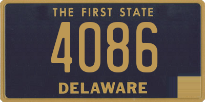 DE license plate 4086