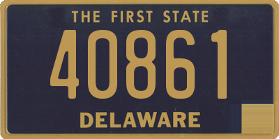 DE license plate 40861