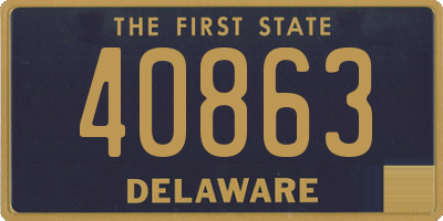 DE license plate 40863