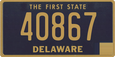 DE license plate 40867