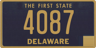 DE license plate 4087