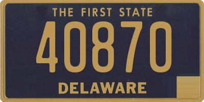 DE license plate 40870