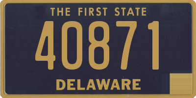 DE license plate 40871