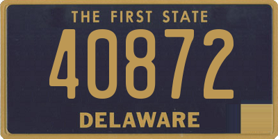 DE license plate 40872