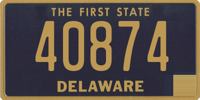 DE license plate 40874