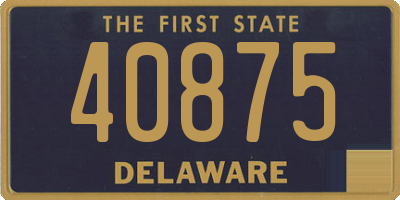 DE license plate 40875